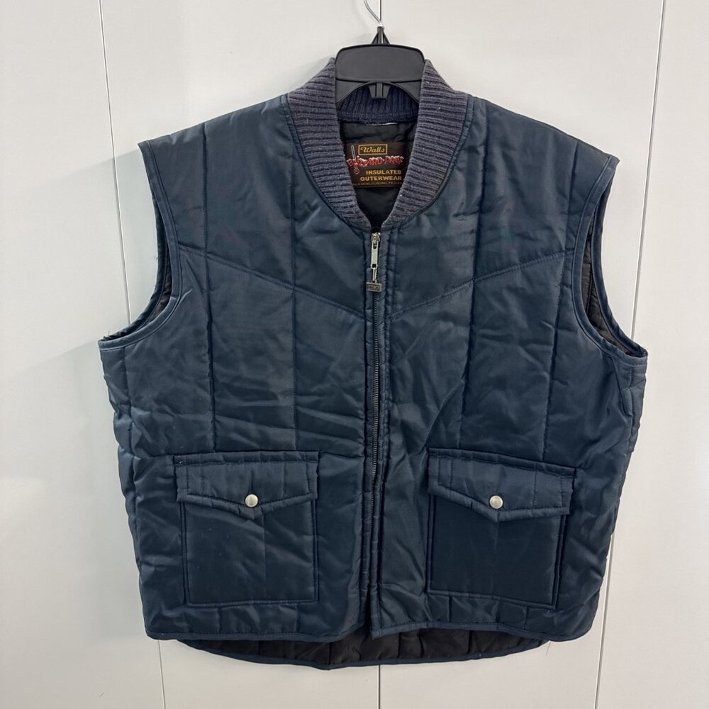 Vintage Walls blizzard pruf made in usa Men's Blue and Navy Vest